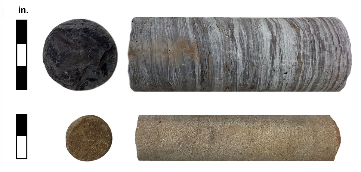 Typical coal exploration core